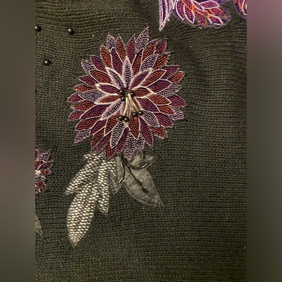 Vintage 80’s Medium Peacock Sweater Dolmen Sleeves - Picture 5 of 7